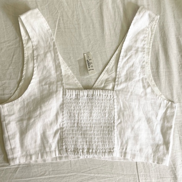 Madewell Cropped Vest Linen Top - Picture 6 of 6